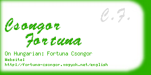 csongor fortuna business card